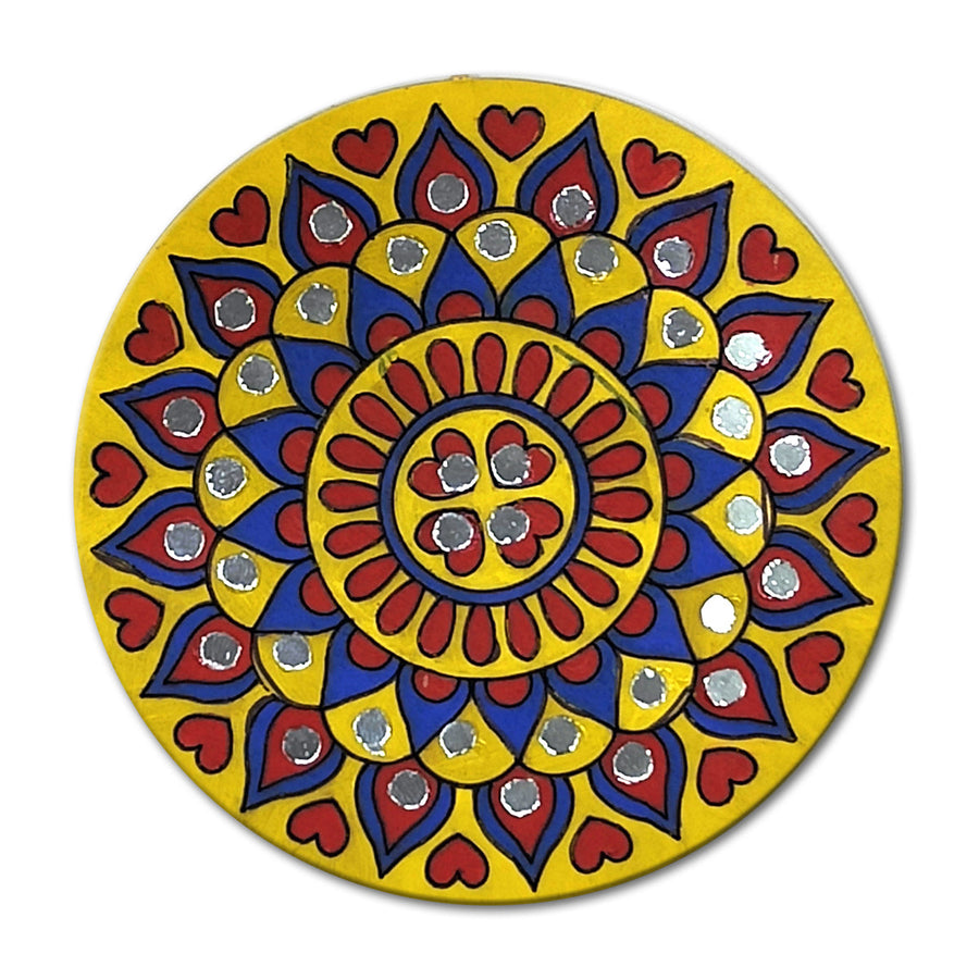 iCraft DIY Mandala Art Kit – 6" | Mini Festive Home Decor Activity Kit