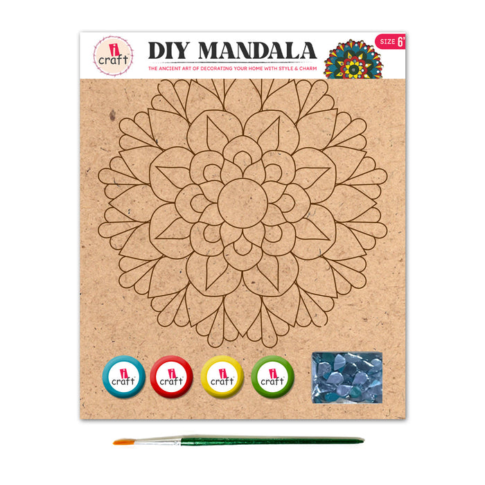 iCraft DIY Mandala Art Kit – 6" (MMA 09) | Creative Festive Decor Activity