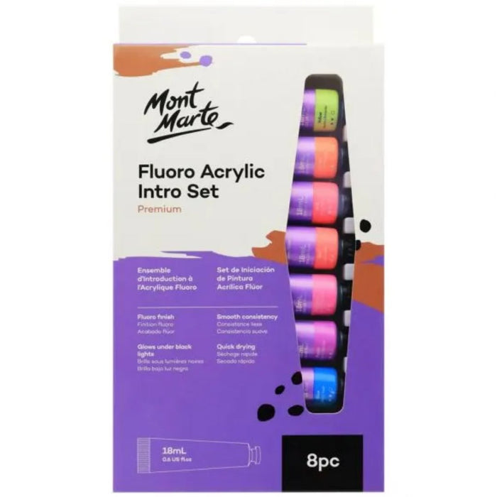Mont Marte - Fluoro Acrylic Paint Intro Set