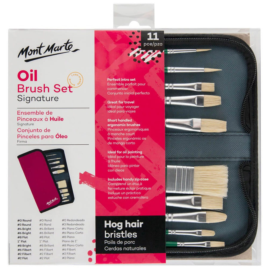 Mont Marte - Oil Brush Set Signature Set Of 11