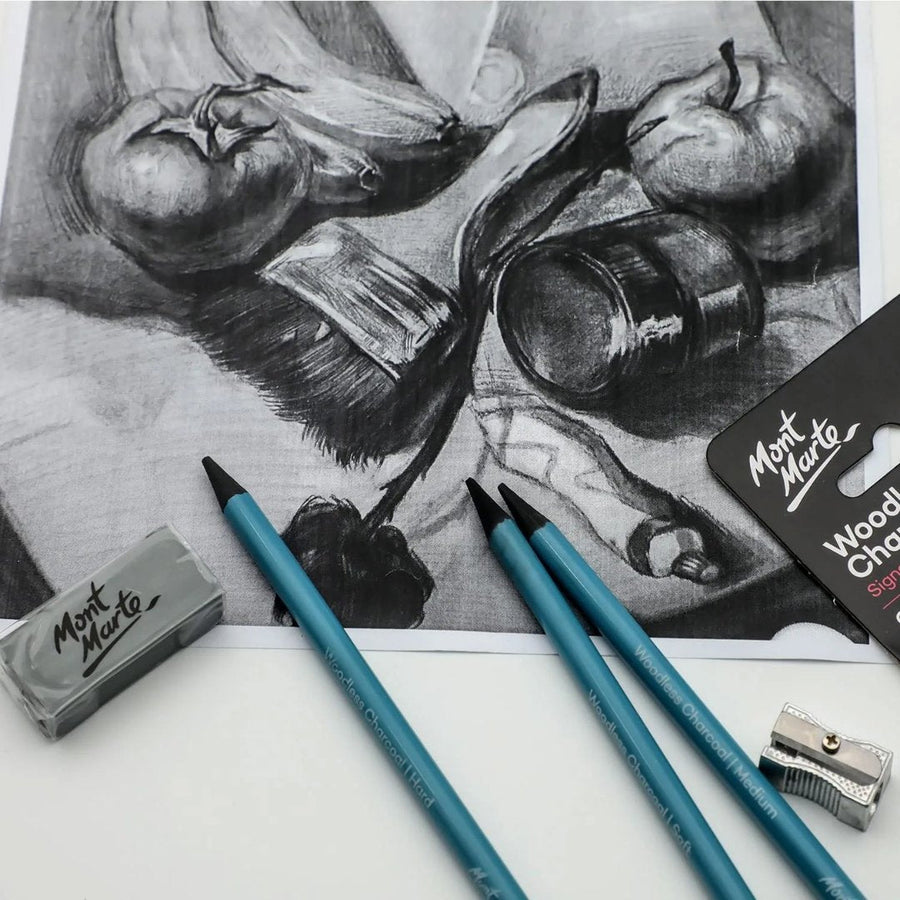 Mont Marte - Signature Woodless Charcoal Pencils (Set of 3)