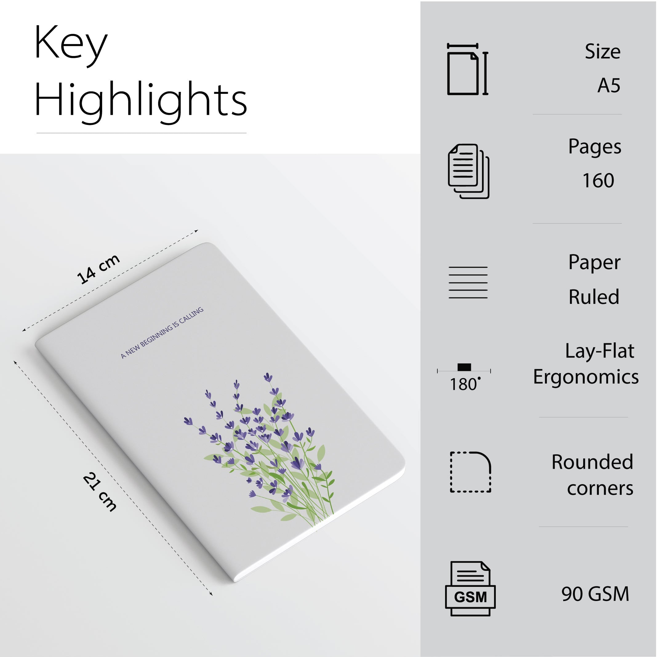 Factor Note Pursuit Series - New Beginnings Notebook — Mango