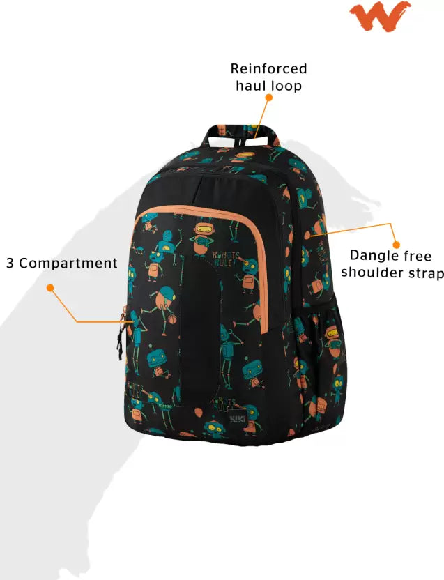 WIKI CHAMP 5 Backpack 24L - Black Robot