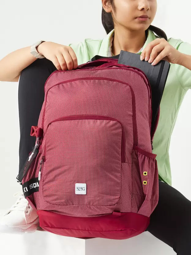 WIKI Squad 4 Laptop Backpack 40L - Grid Red
