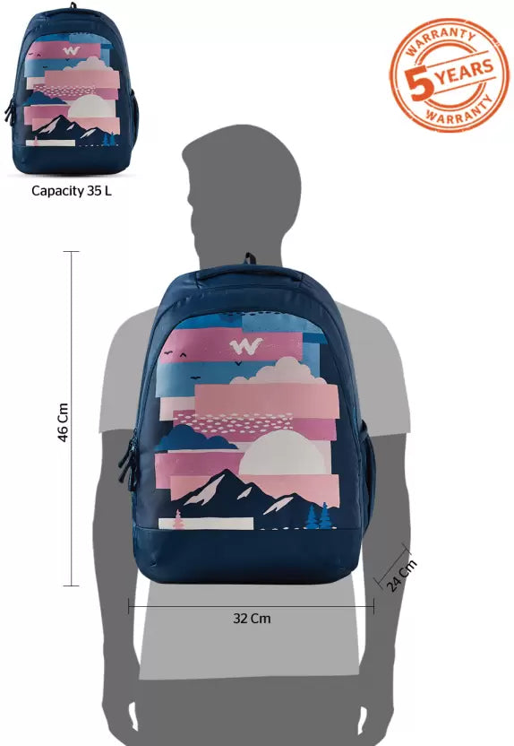 Wildcraft Blaze Laptop Backpack 35 L - Navy Nature