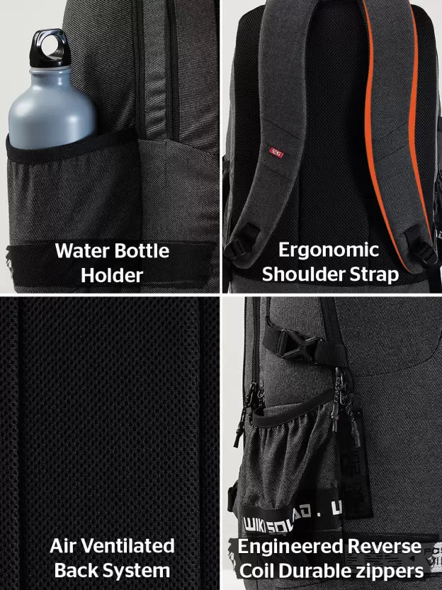 WIKI Squad 3 Backpack 34 L - Twill Black