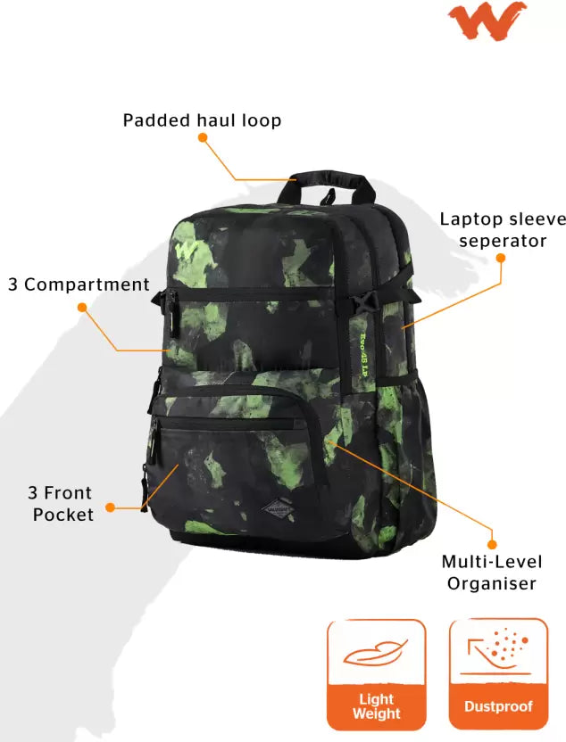 Wildcraft Evo Laptop Backpack 45 L - Black Granite
