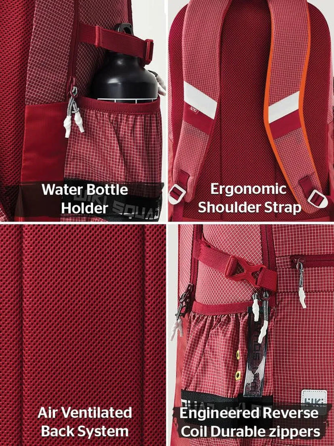 WIKI Squad 1 Backpack 30.5L - Grid Red