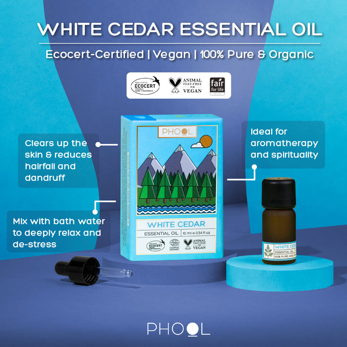 Phool White Cedar Essential Oil – 10ml