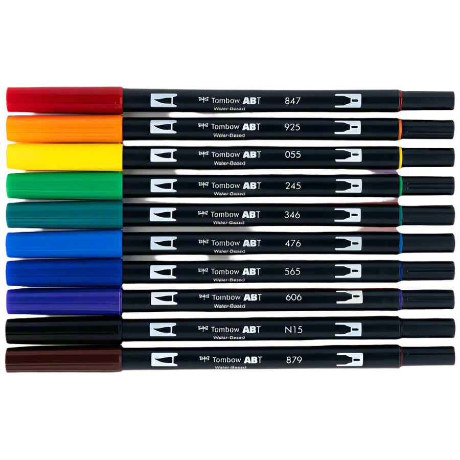 Tombow Dual Brush Pens Set of 10 (Primary)