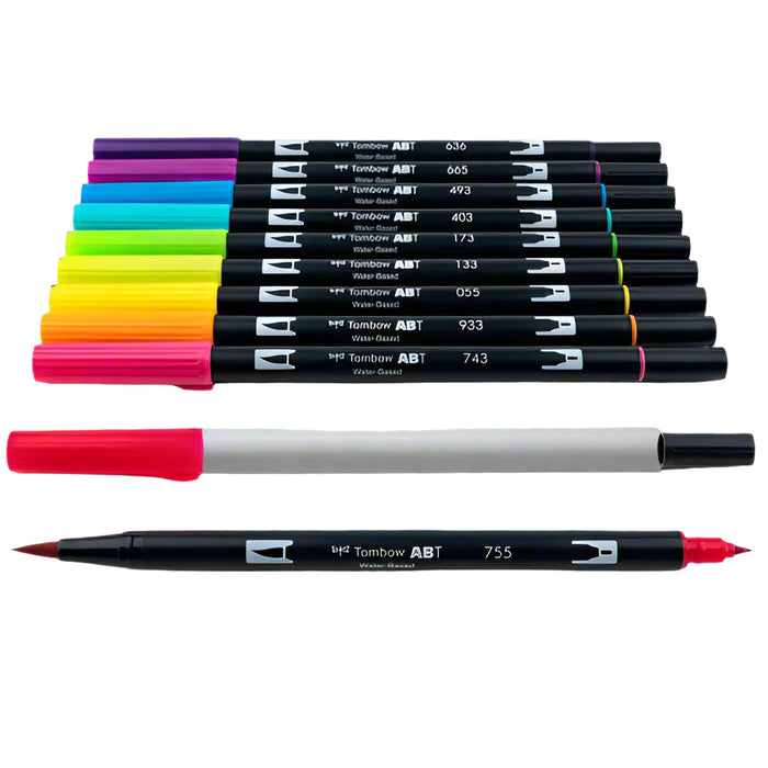 Tombow Dual Brush Pens Set of 10 (Bright)