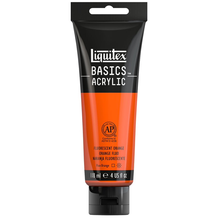 iiquitex-basic-acrylic-colour-tube-118ml-fluorescent-orange-front-view