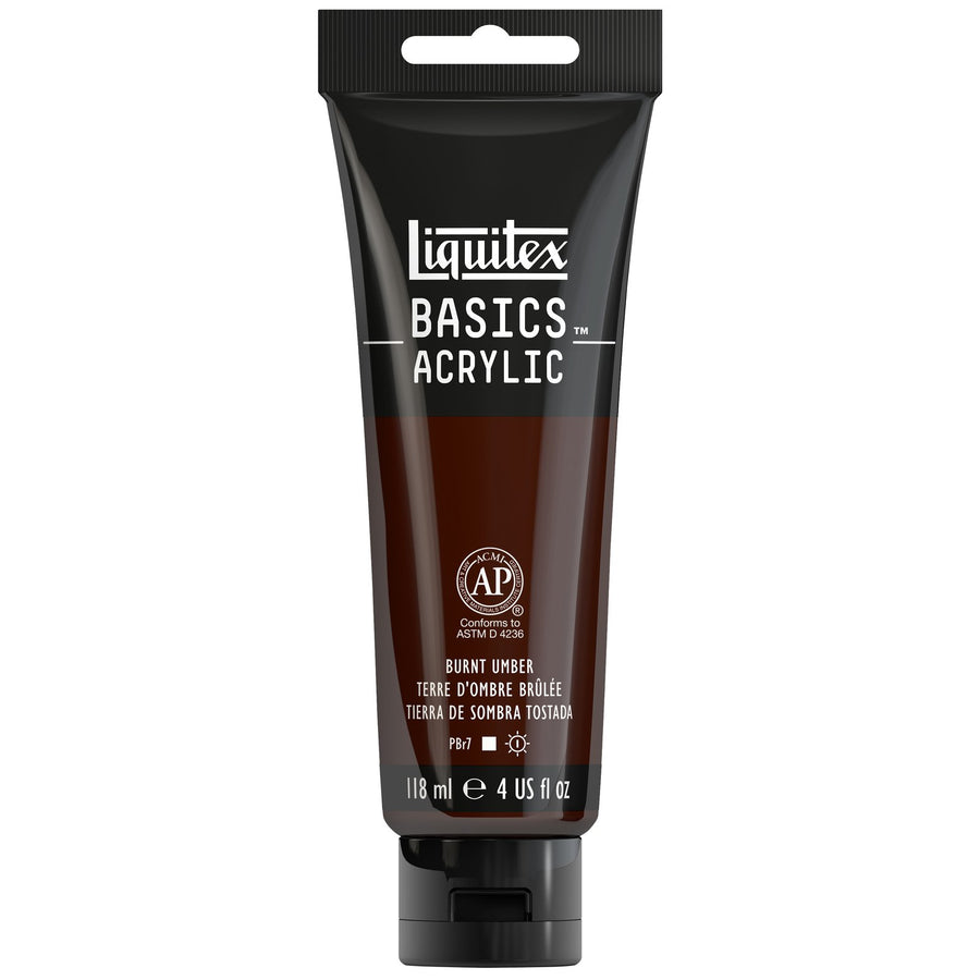 iiquitex-basic-acrylic-colour-tube-118ml-burnt-umber-fornt-view