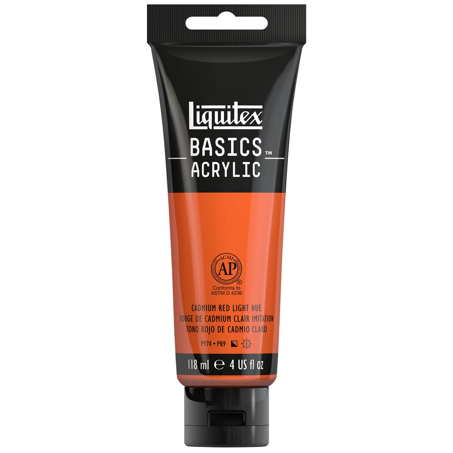 iiquitex-basic-acrylic-colour-tube-118ml-cadmium-red-light-hue-front-view