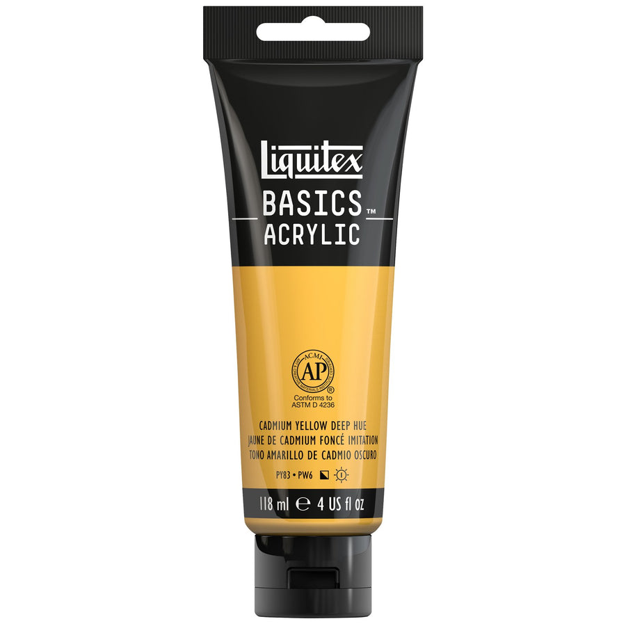 iiquitex-basic-acrylic-colour-tube-118ml-cadmium-yellow-deep-hue-front-view