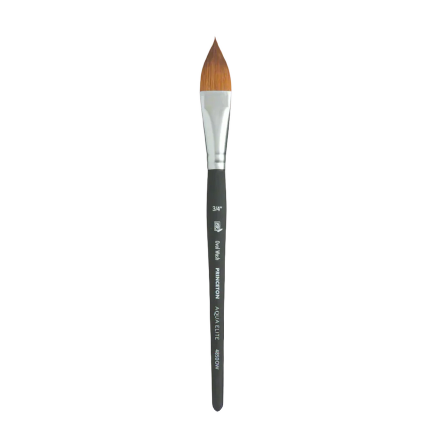 Princeton Aqua Elite Synthetic Oval Wash Short Handle Brush - 4850 Series(Size 3/4")