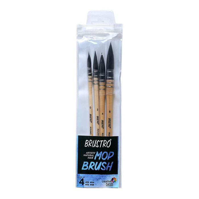 Brustro Artists' MOP Paint Brush - Set of 4