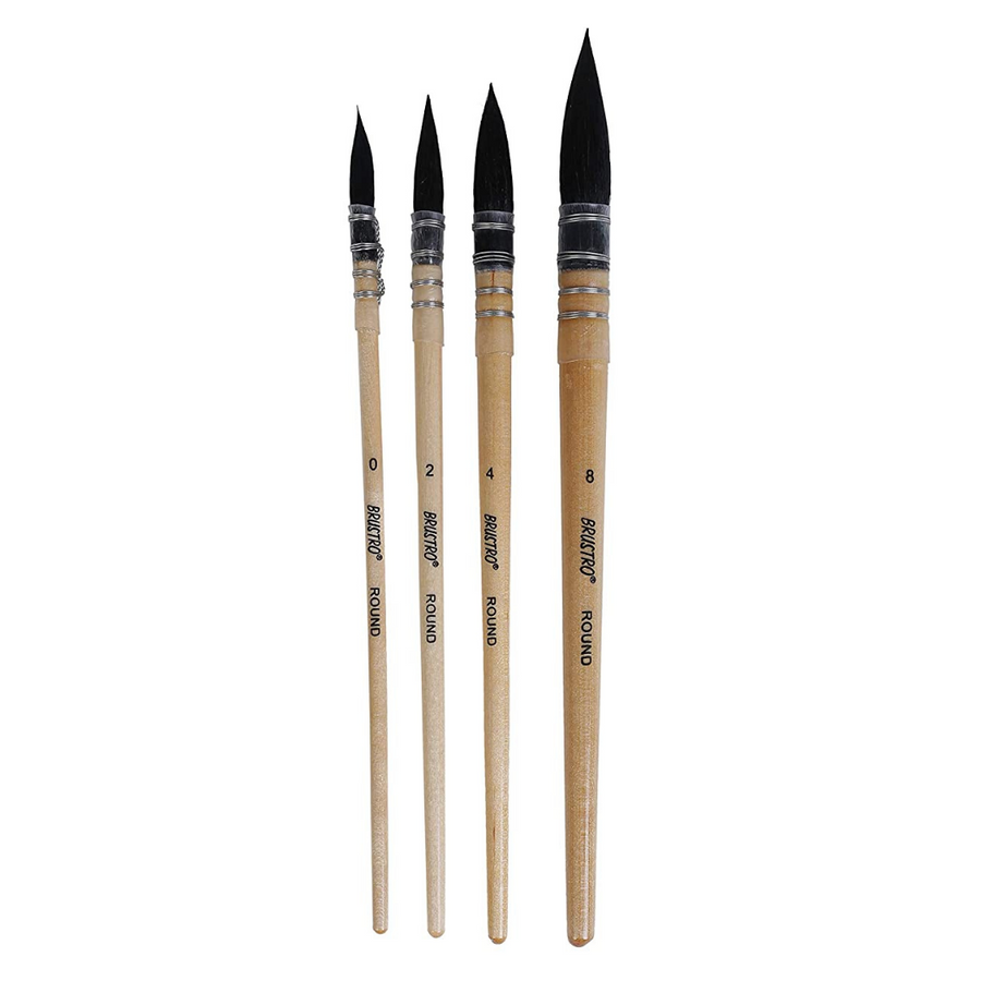 Brustro Artists' MOP Paint Brush - Set of 4