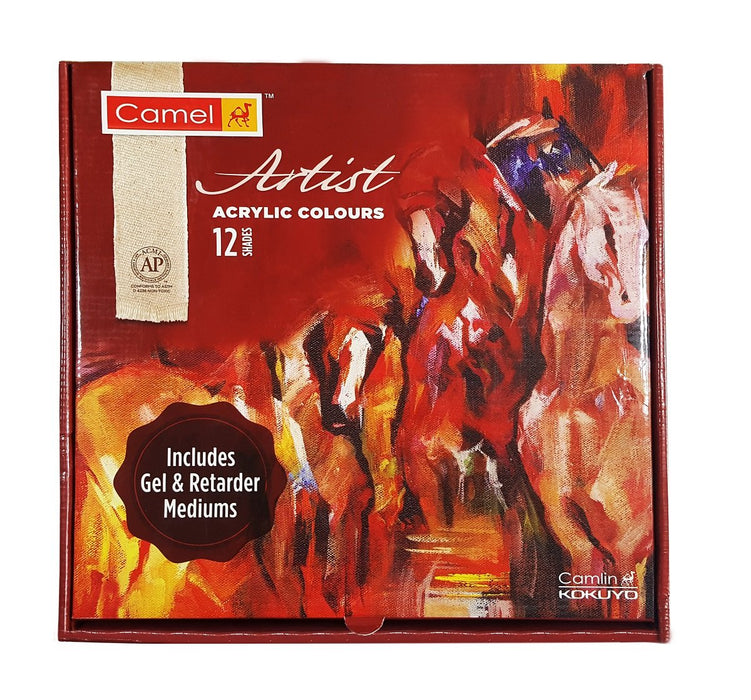 Camel - Artist Acrylic Colour 40ml Tubes (Set of 12)