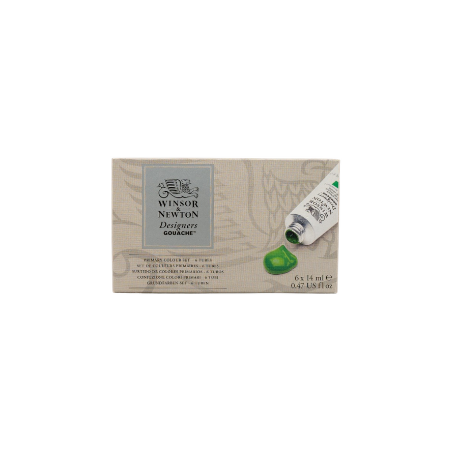 Winsor & Newton Designers Gouache - Primary Colour Set of 6 x 14ml Tubes