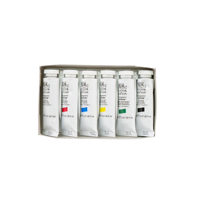 Winsor & Newton Designers Gouache - Primary Colour Set of 6 x 14ml Tubes