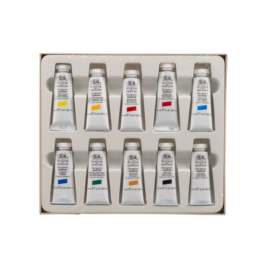 Winsor & Newton Designers Gouache - Introductory Set of 14ml x 10 Tubes